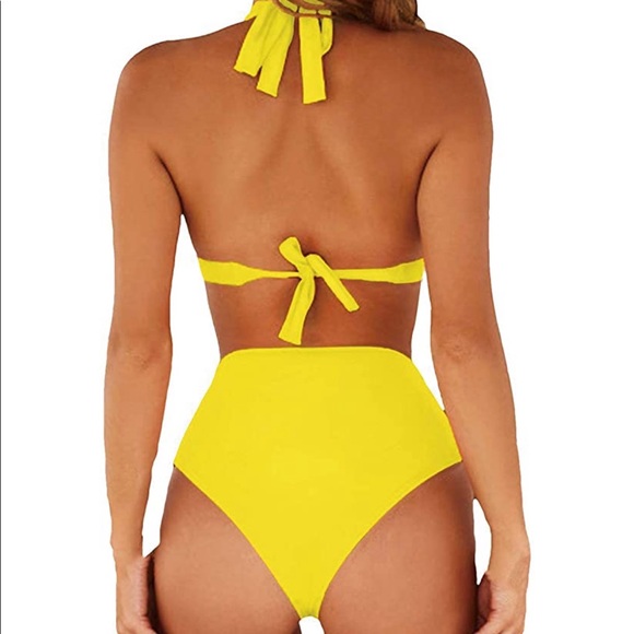 🔥Highwaist Bright Yellow Bikini🤩 - Picture 2 of 4